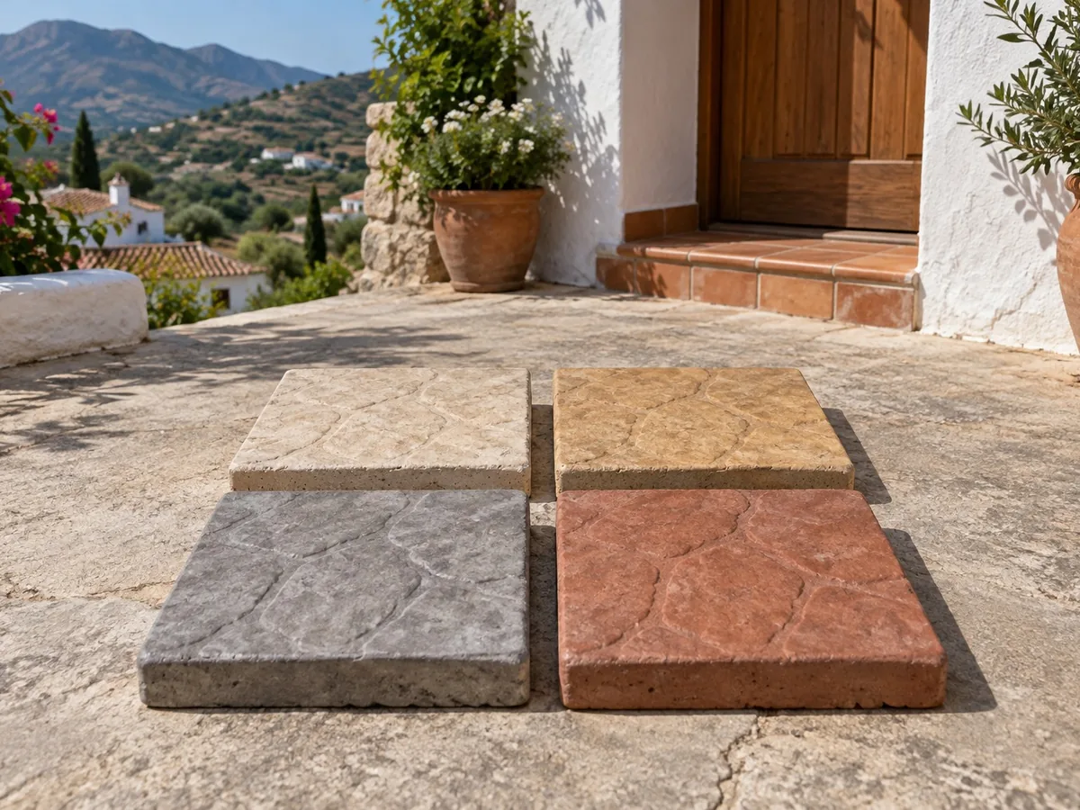Colores de hormigón impreso: cómo elegir el tuyo 17 Muestras de colores de hormigón impreso al sol