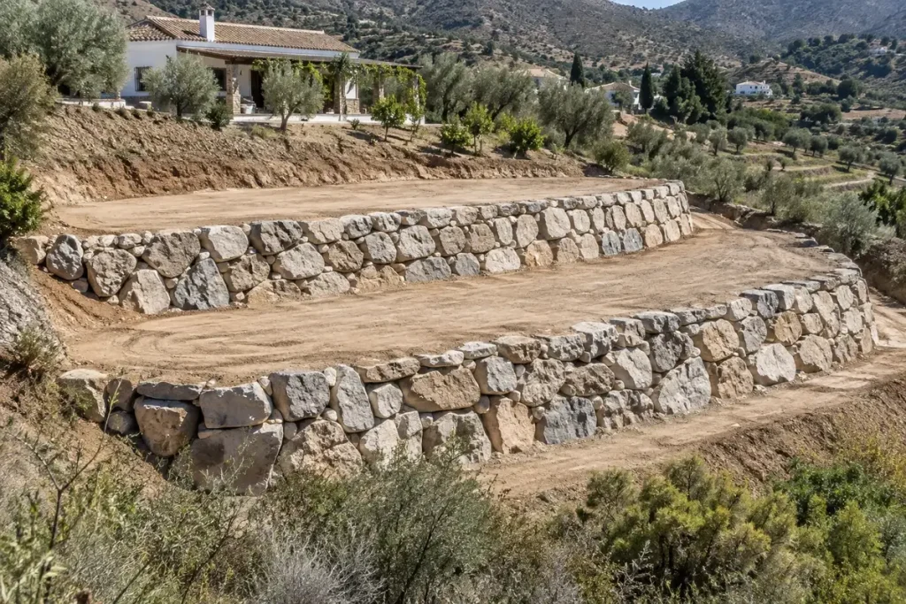 Landscaped escollera terraces in Alhaurín de la Torre