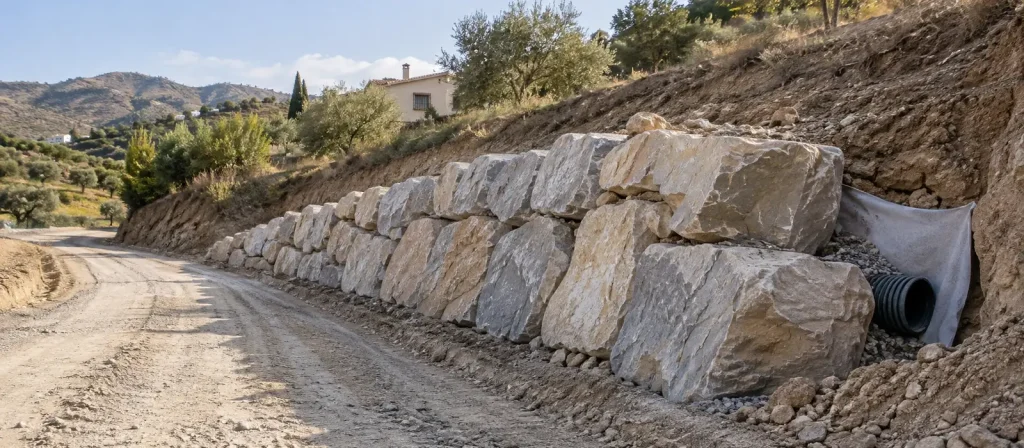 Escollera drainage and foundations in Alhaurín el Grande