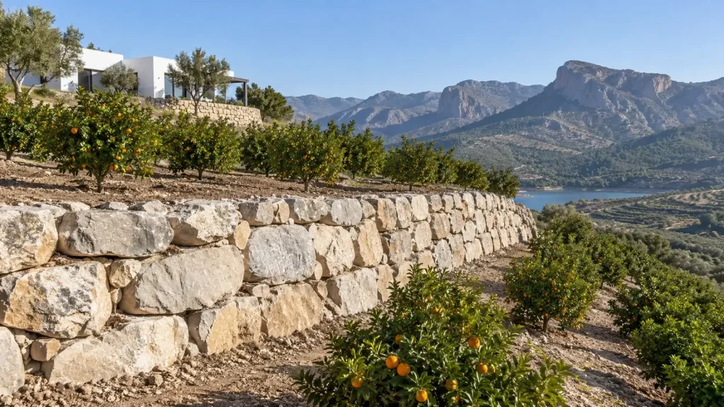 Hillside orange finca in Álora