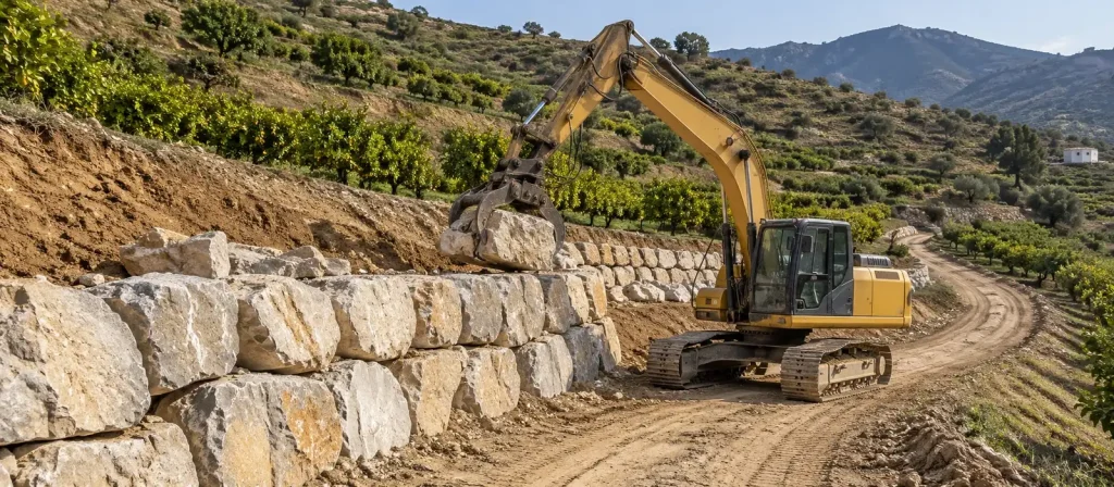 Escollera terrace works in Álora