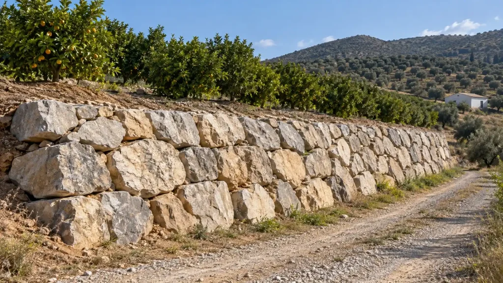Citrus finca on the Pizarra river plain