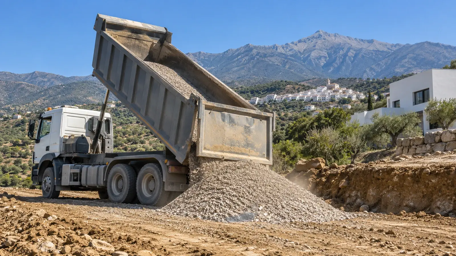Aggregate delivery in Canillas de Aceituno