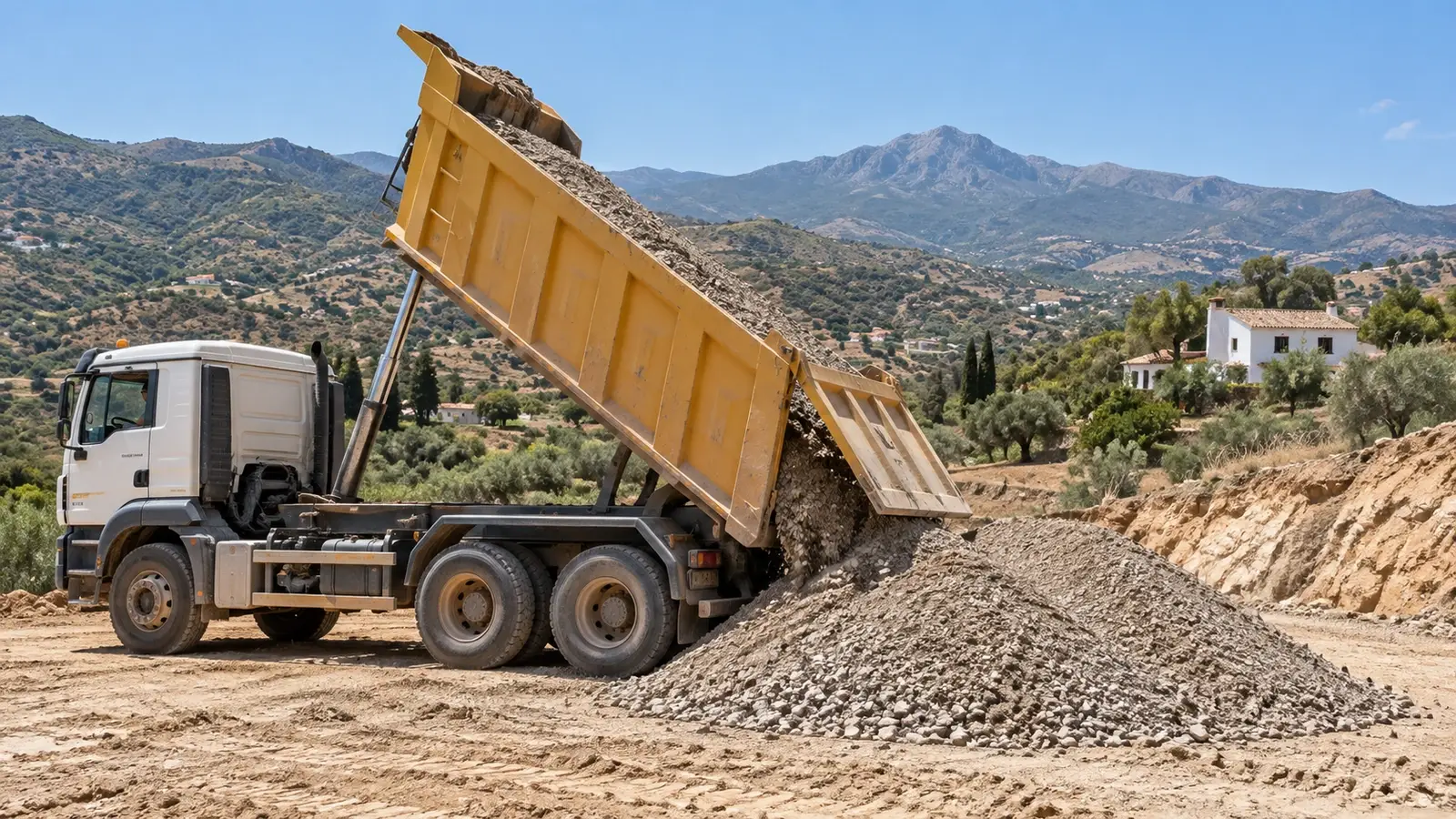Aggregate delivery in Colmenar