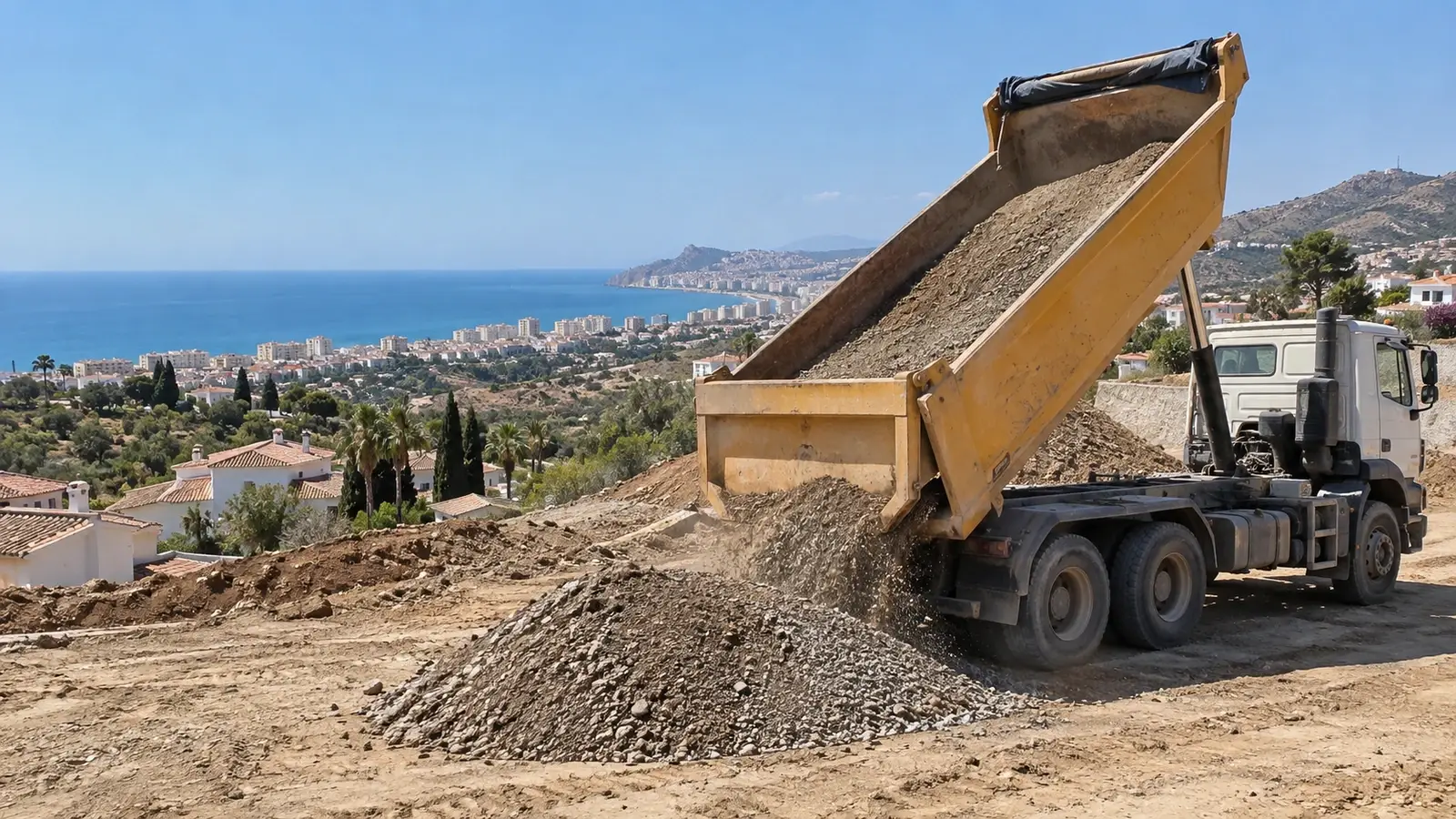 Aggregate delivery in Rincón de la Victoria