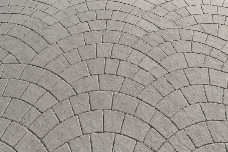 Simulación de hormigón impreso molde Adoquín Abanico en color Crema