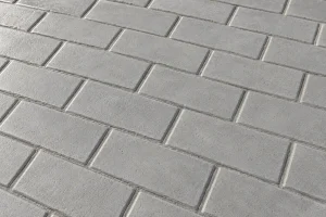 Hormigón impreso con molde Adoquín Ladrillo Liso en color Salmón