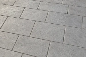 Hormigón impreso con molde Loseta Piedra Inglesa en color Crema