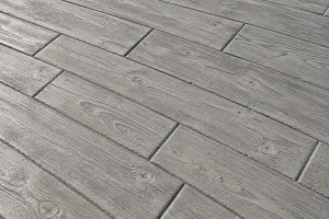 Hormigón impreso con molde Madera 4 Tablas en color Tostado