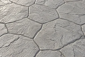 Hormigón impreso con molde Piedra Irregular en color Tostado