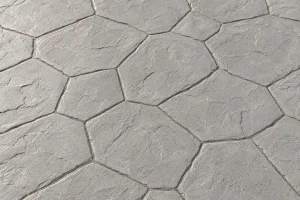 Hormigón impreso con molde Piedra Irregular Fino en color Duna