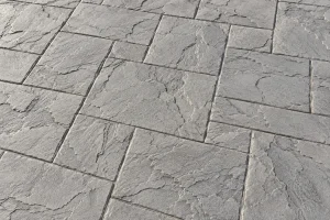 Hormigón impreso con molde Pizarra Sillería en color Pizarra