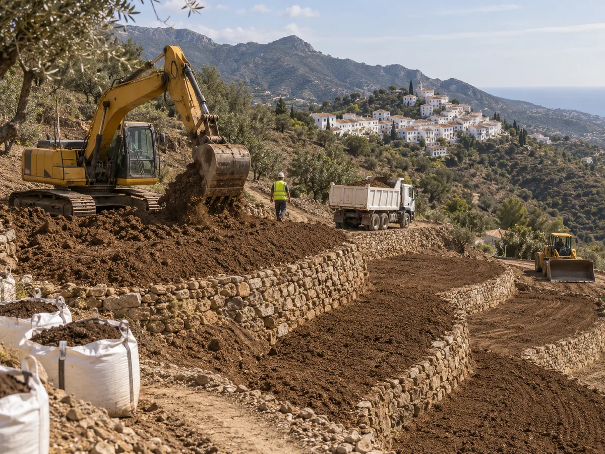 Movimientos de Tierra en Frigiliana 2 Movimiento de tierras con maquinaria en Frigiliana